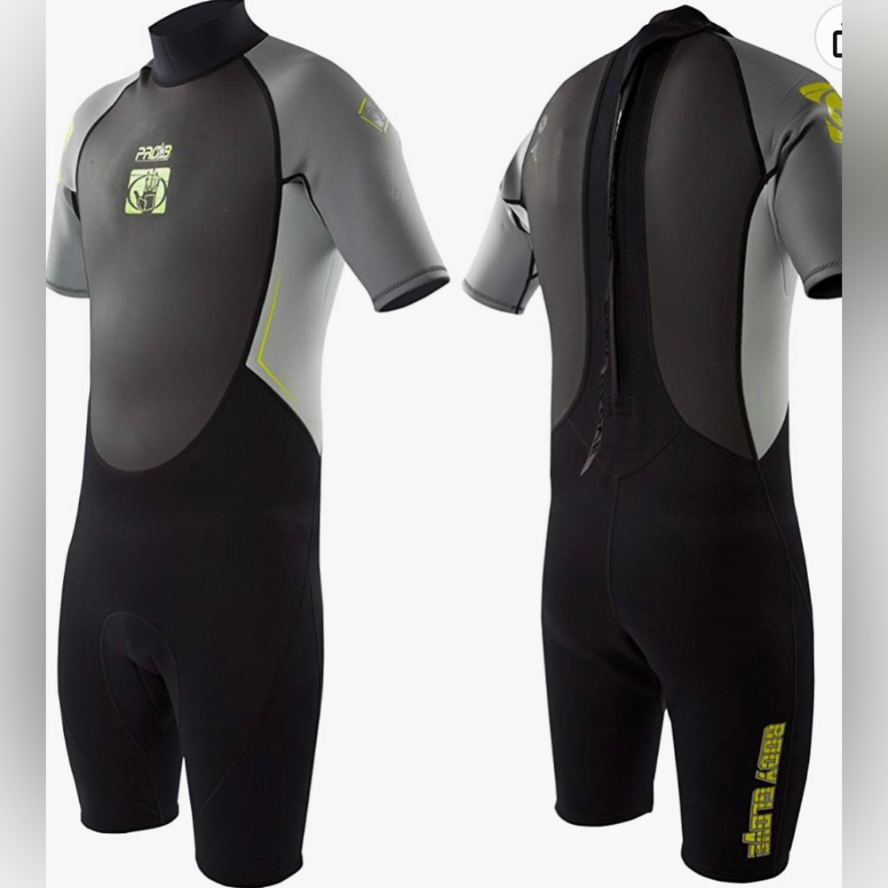 pro 3 body glove surfer multi-purpose spring shorty wetsuit blue gray black - Picture 4 of 16